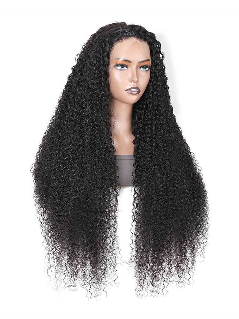 Put On And Go Pre Cut Lace Wig Transparent Lace Curly Black Quick & Easy Glueless Air Wig