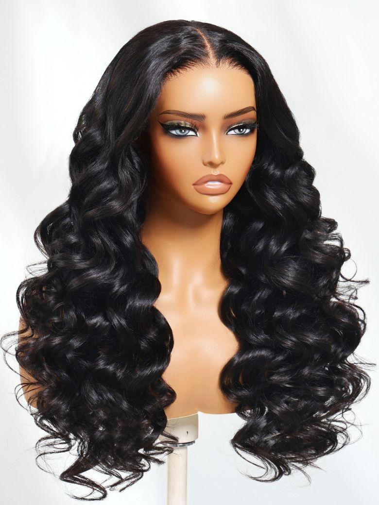 7x5 Bye-Bye Knots? Wig Quick Glueless & HD Lace Wet & Wavy Water Wave Invisible Knots With Invisi Drawstring With Baby Hair