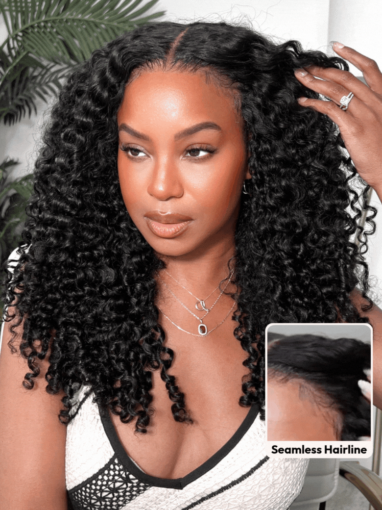 Bye-Bye Knots 7x5 Lace Curly Texture Wig With Finger Coil Ends