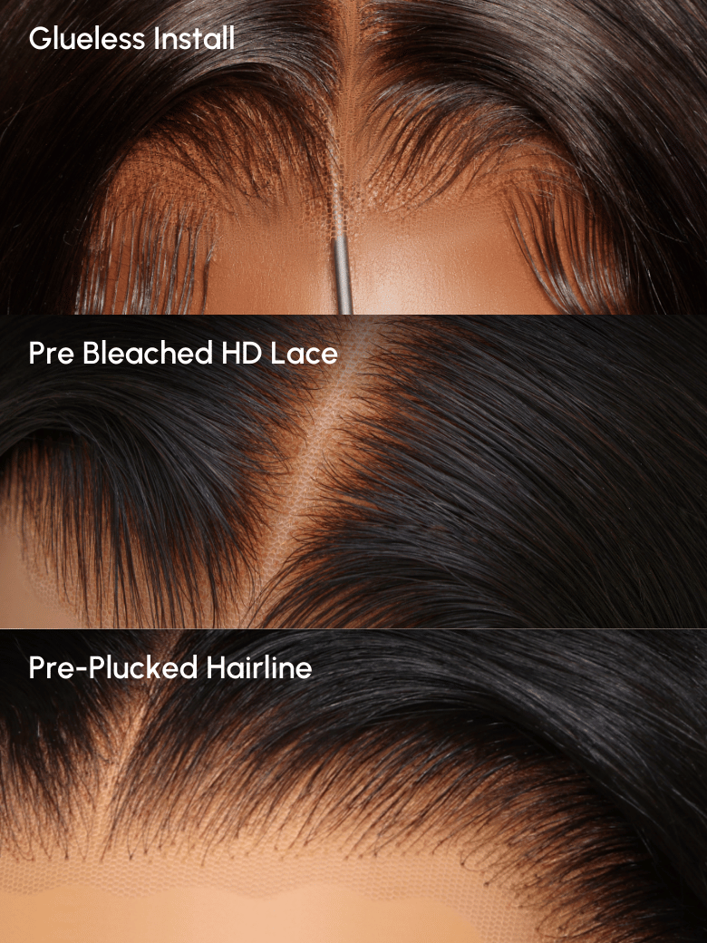 BlendAway 5x5 Thin HD Lace Closure Glueless Deep Wave Wig 150% Density