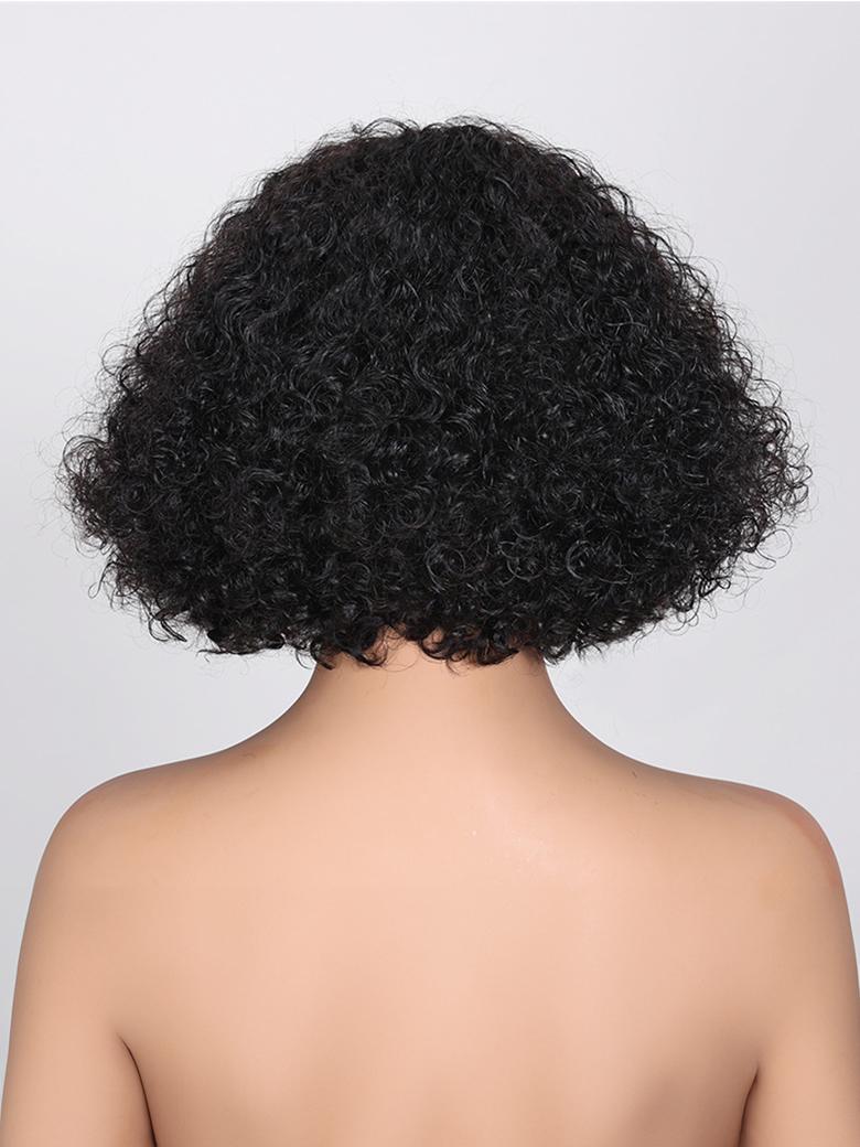 Short Shaggy Curly Easy Install Glueless Wig With Bangs