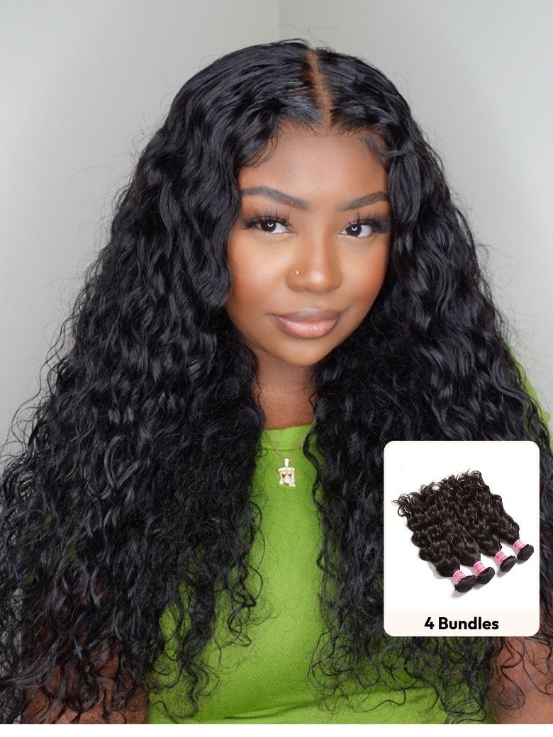 4Pcs Natural Wave Remy Human Hair Weaves
