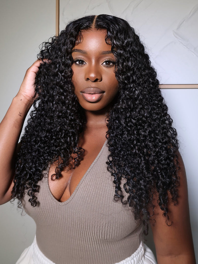 7x5 Bye-Bye Knots Wig 150% Density & 5x5 HD Lace 180% Density Jerry Curly Wig With Bleached Invisible Knots