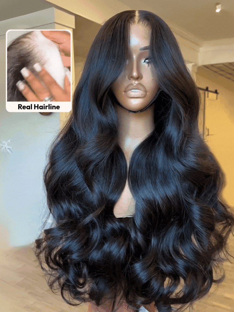 13x4 Pre-Everything? Transparent Lace Front 3D Body Wave Wig Real Ear To Ear With Invisi Drawstring Wig Lace Fit Better