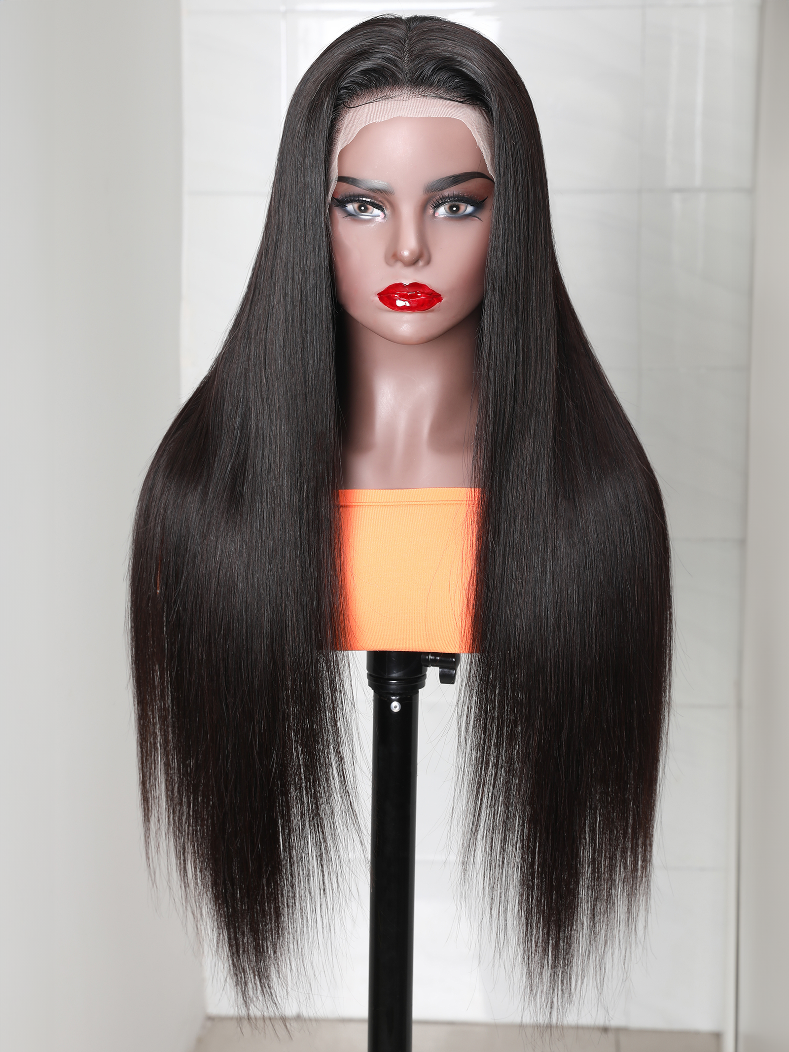 200% Density Undetectable Human Hair Straight 13x4 HD Glueless Lace Frontal Wig