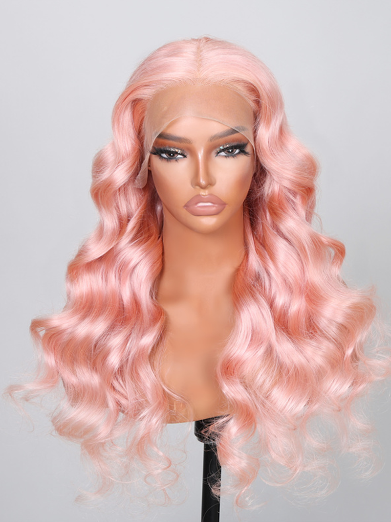 13x4 Lace Front Pastel Pink Loose Wave Wig
