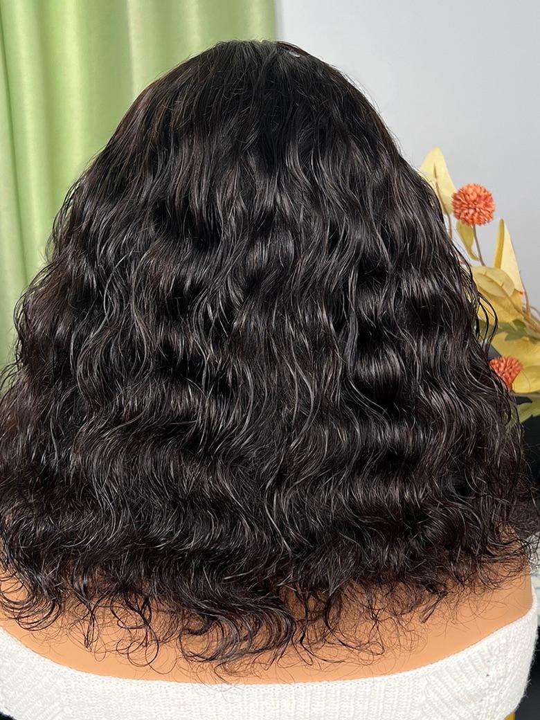 Bob Lace Wigs With Natural Black And Loose Body Wave Hair