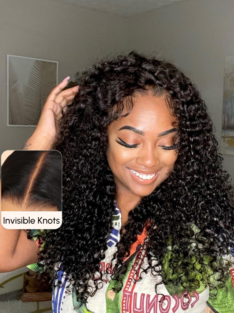 Bye-Bye Knots Wig 7x5 Glueless Lace Jerry Curly Wig With Bleached Invisible Knots