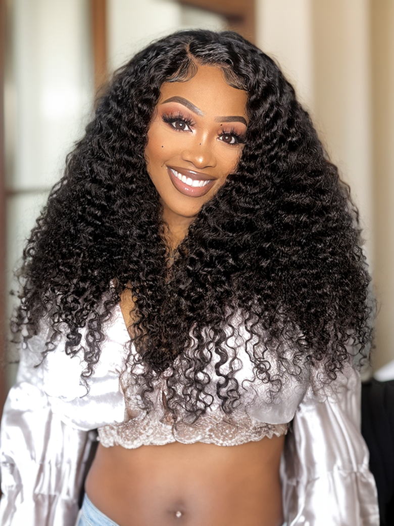 Lace Wigs Natural Pre-plucked Long Curly Wig Lace 100% Human Hair