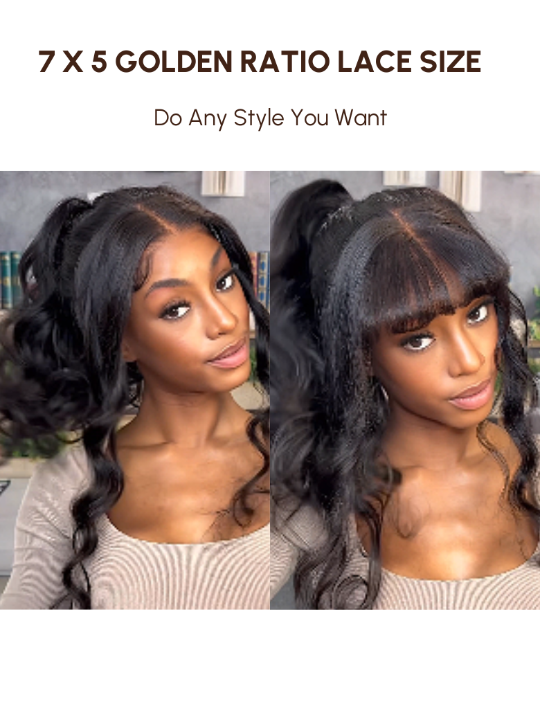 Bye-Bye Knots Wig 7x5 Glueless Lace Body Wave Lace Front Wig Adjustable Cap