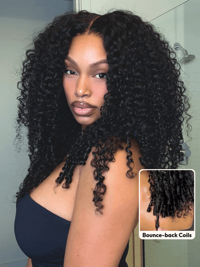 Bye-Bye Knots 7x5 Lace Curly Texture Wig With Finger Coil Ends