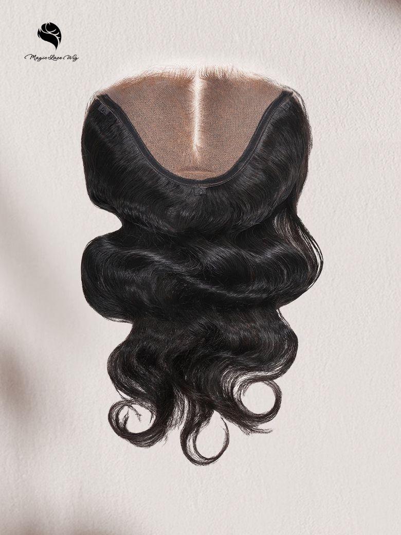 Magic Lace Wig Natural Black Body Wave Replaceable Lace Closure