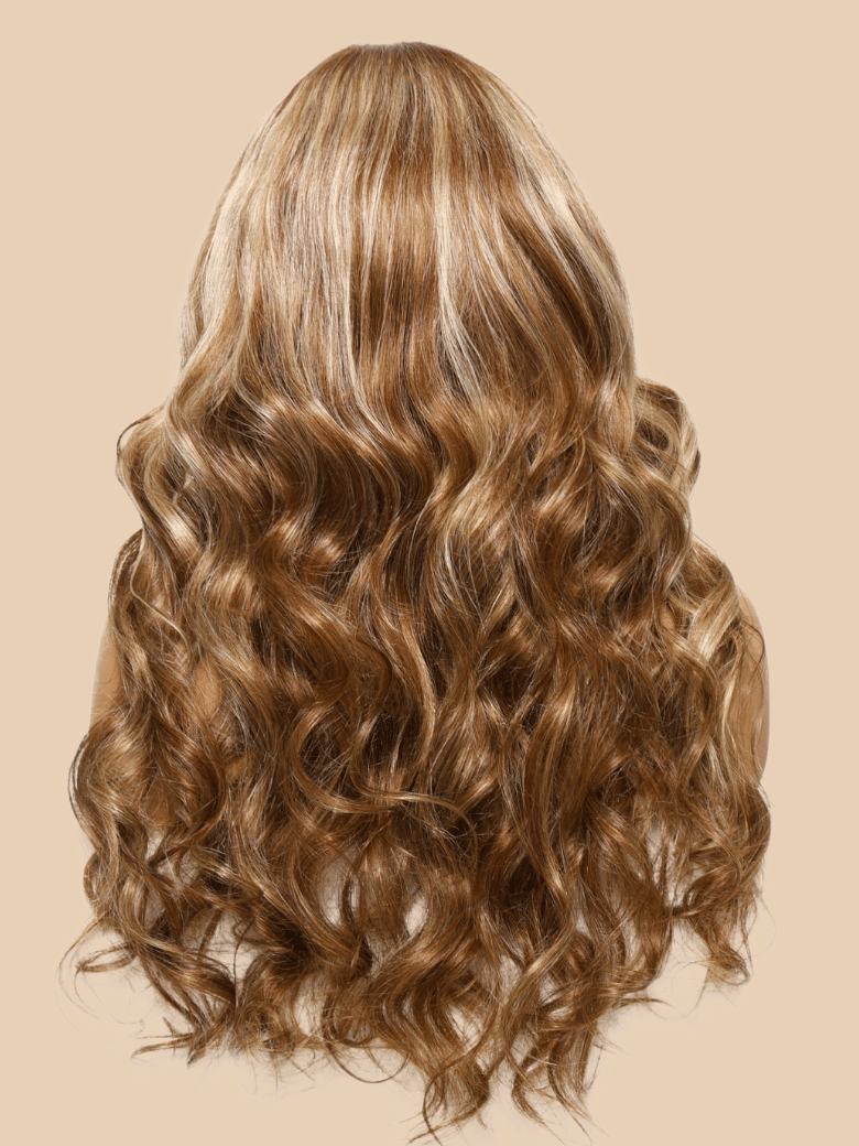7x5 ByeBye Knots Wig Glueless Lace Honey Blonde 3D Body Wave Wig With Bleached Clean Knots