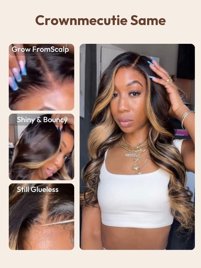 7x5 Bye-Bye Knots? & 13x4 Pre-Everything? Lace Loose Wave Butterscotch Highlights Brown Wig 150% Density