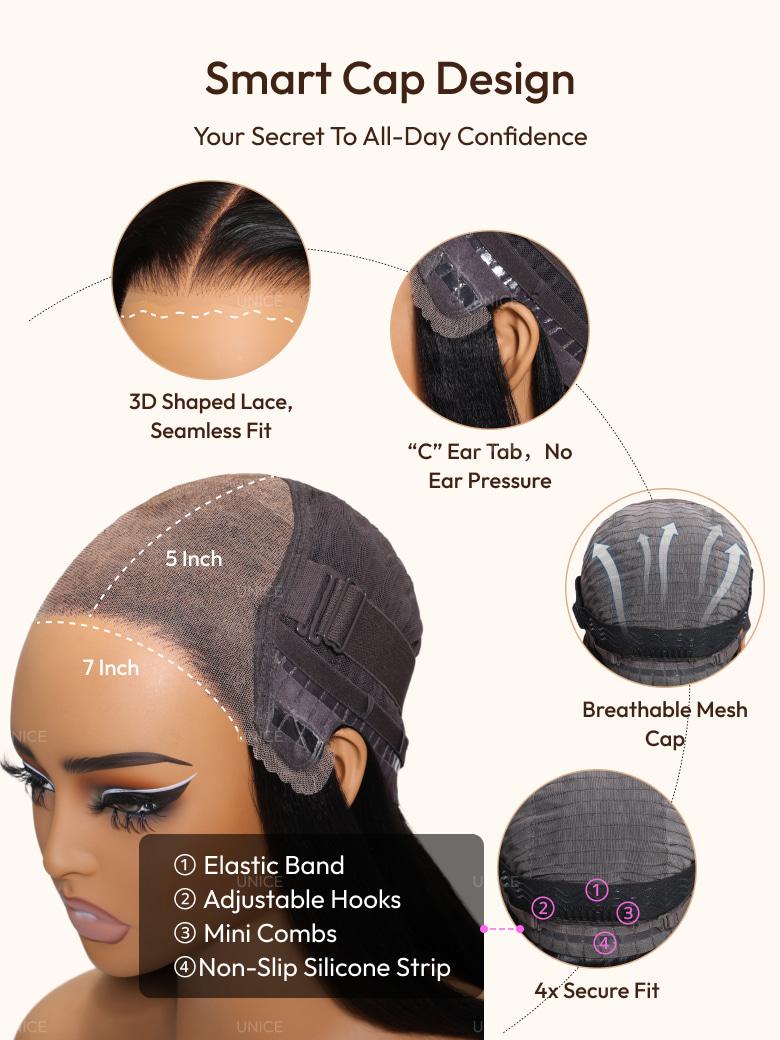 Bye-Bye Knots 7x5 Lace Brown With Blonde Piano Highlights Blunt Bob Wig with Dark Roots