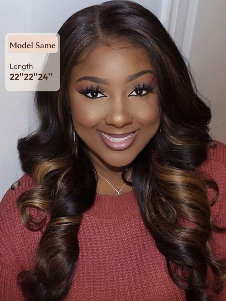 Chestnut Brown Ombre 3 Pcs Body Wave Human Hair Bundles