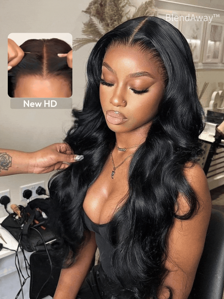 5x5 & 7x5 Thin HD BlendAway? Pre Cut Lace Closure Glueless Body Wave Affordable Bouncy Wig with ByeBye-Knots Match All Skin Tones