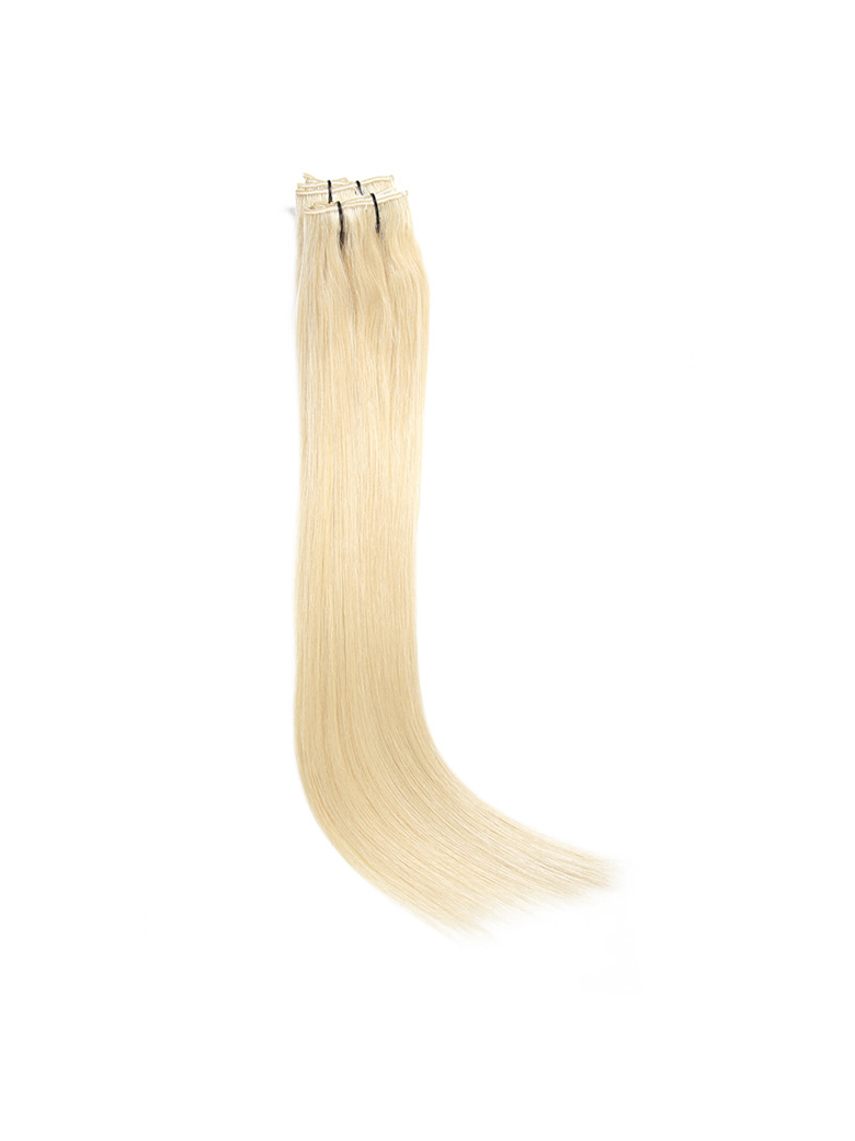 100g #613 Lightest Blonde Clip In Hair Extensions Virgin Hair Extensions 8Pcs/set
