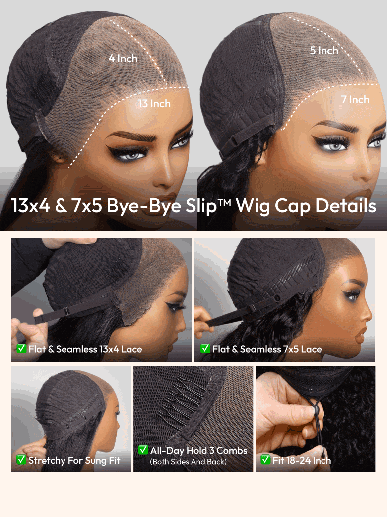 7x5 Bye Bye Slip? Lace Auburn/Red Brown Yaki Straight Wig with Invisi Drawstring