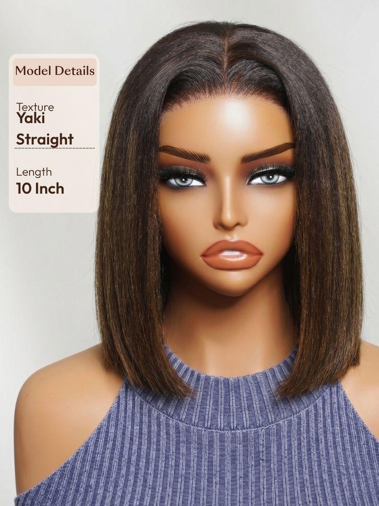 7x5 Bye Bye Slip? Lace Balayage Highlights Body Wave Bob Wig with Invisi Drawstring