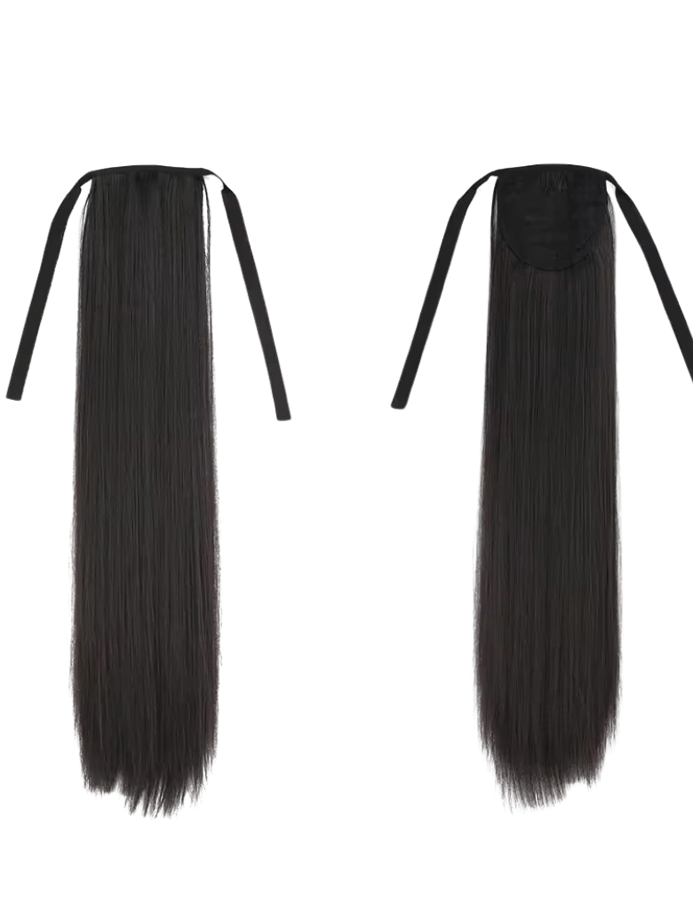 Natural Black Straight Clip-In Ponytail Extension