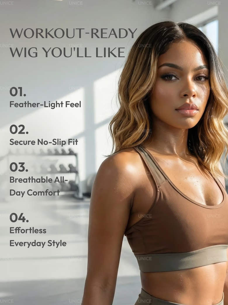 13x4 Pre-Everything? Lace Frontal Brown With Honey Blonde Face-Framing Highlights Wavy Bob Drawstring Wig