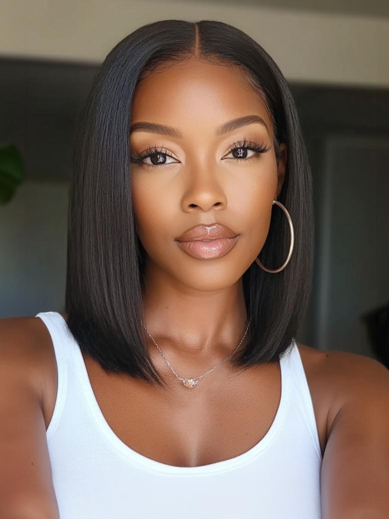 Bye-Bye Knots Wig 7x5 & 13x4 Put On And Go Glueless Lace Bleached Knots Bob Wig 150% Density