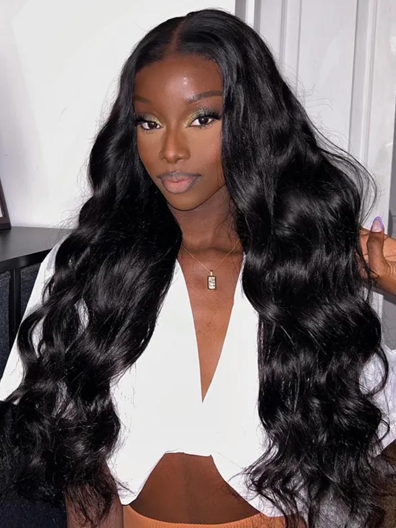 Hair Peruvian Body Wave HD Lace Closure With 3pcs Human Hair Weave
