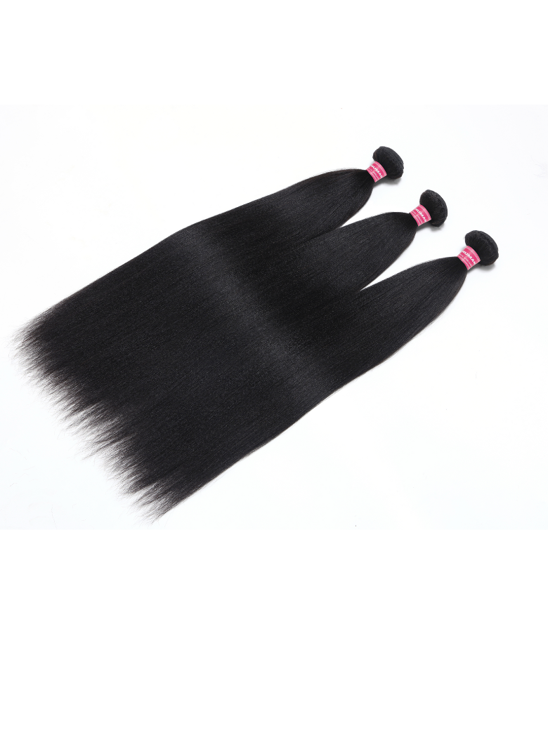 Hair Bundles 3 Pcs/pack Hair Natural Yaki Texture Virgin Human Hair