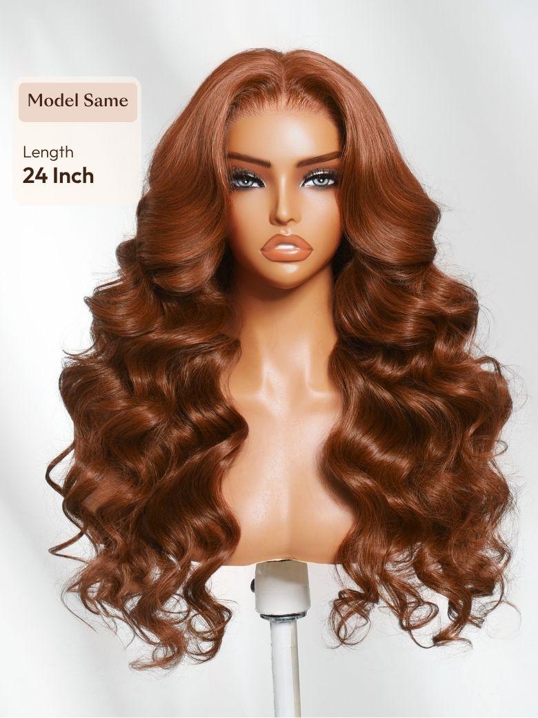 7x5 Bye Bye Slip? Lace Cowboy Copper Body Wave Wig with Invisi Drawstring