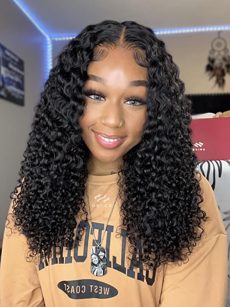 7x5 Bye-Bye Knots Wig 150% Density & 5x5 HD Lace 180% Density Jerry Curly Wig With Bleached Invisible Knots