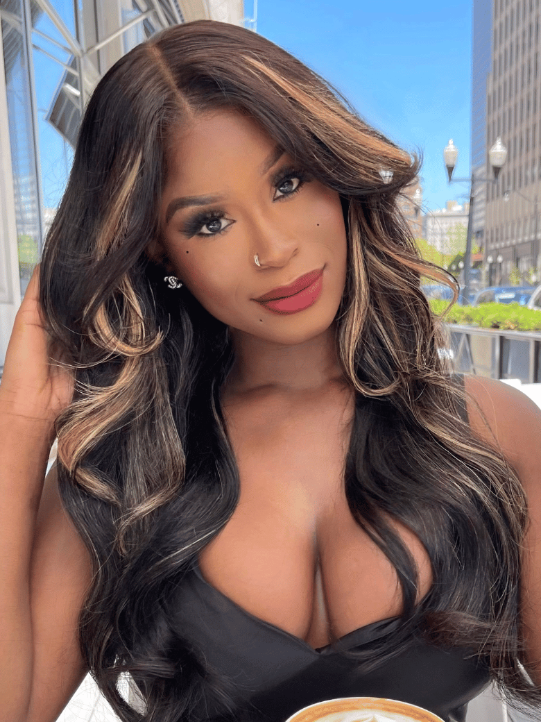 20'' 3D Body Wave 7x5 Bye Bye Knots? Glueless Lace Wig Black With Blonde Highlights & 22'' 13x4 Pre-Everything Lace Front Wig