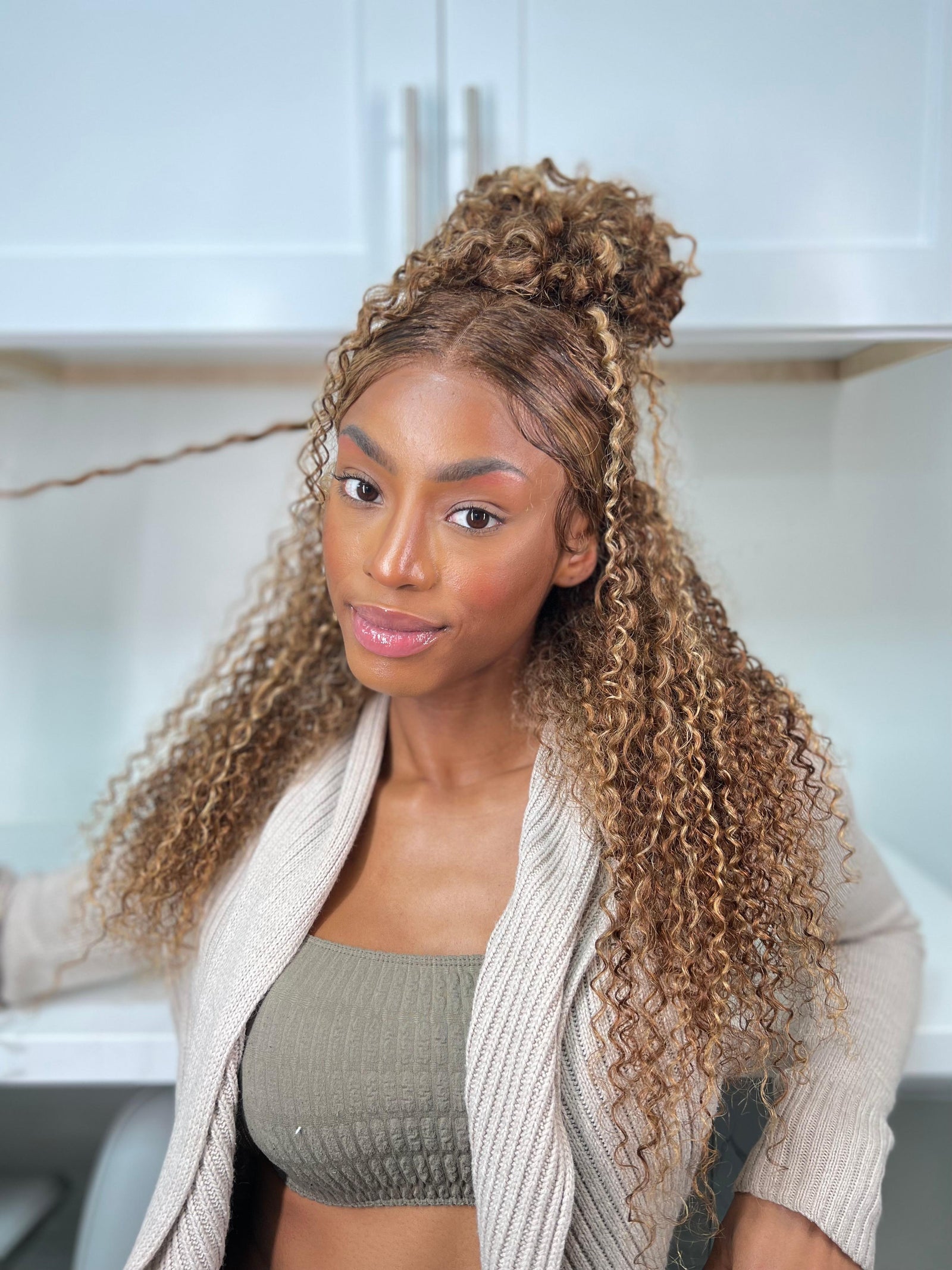 13x4 Pre Everything Glueless Lace Frontal Wig Reddish Brown Water Wave Wig Pre-Cut & Pre-Pluck & Pre-Bleached Pre-Everything Wig 150 Density