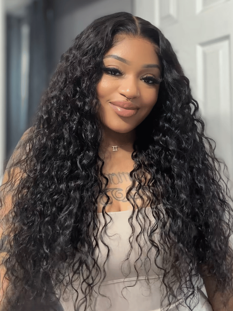 HD Bye-Bye Knots? Wig 7x5 Quick Glueless & HD Lace Wet & Wavy Water Wave Invisible Knots Wig
