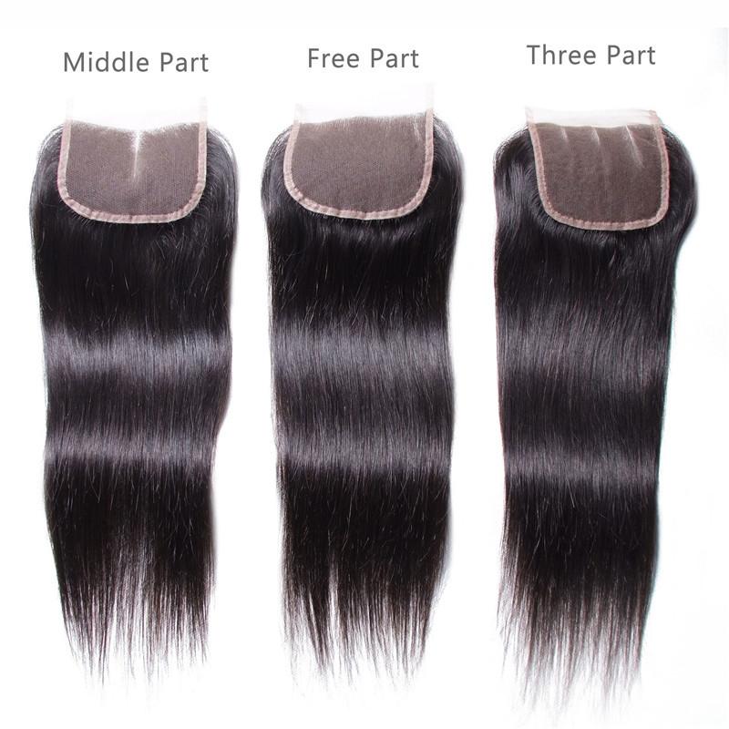 4 Bundles Brazilian Straight Virgin Hair With Closure Kysiss Series
