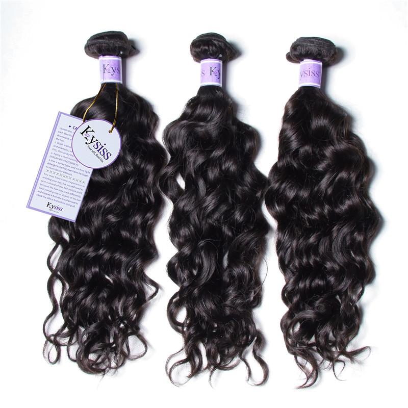 Malaysian 3Pcs Natural Wave Hair With Lace Closure Kysiss Series