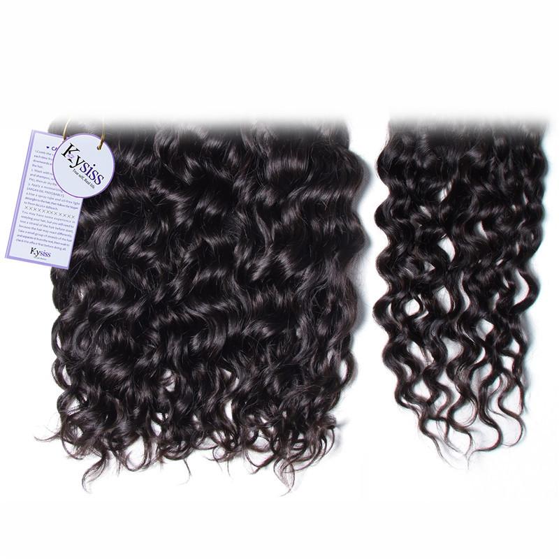 Quality 3 Bundles Virgin+ Natural Wave Hair With Lace Closure Kysiss Series