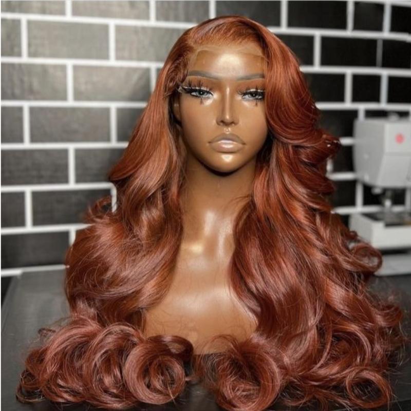 Copper Brown Body Wave Wig 13x4 Lace Front