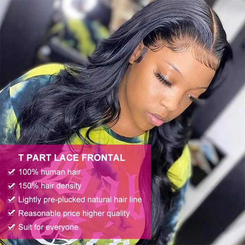 Body Wave T Lace Front Wig 150% Density Deep Part Lace Wigs