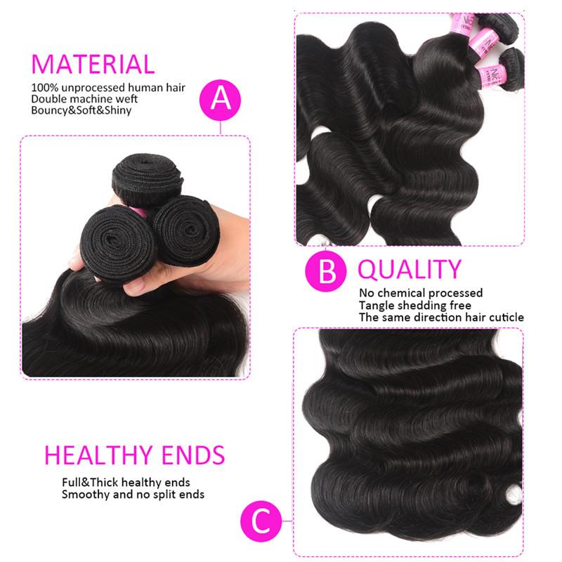 Mother's Day Hair Bundles 3 Pcs/pack Hair Brazilian Virgin Hair