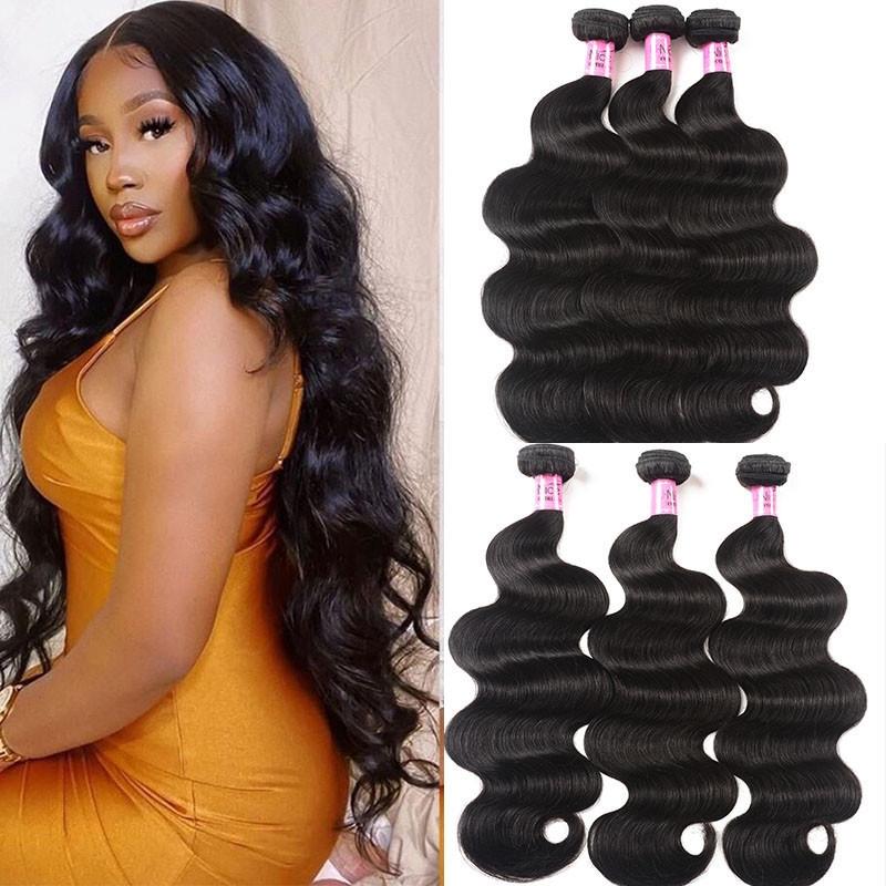 Whatsapp Special Offer 3 Pcs/pack Body Wave Bundles Natural Black color/ Color #2/ Color #99J