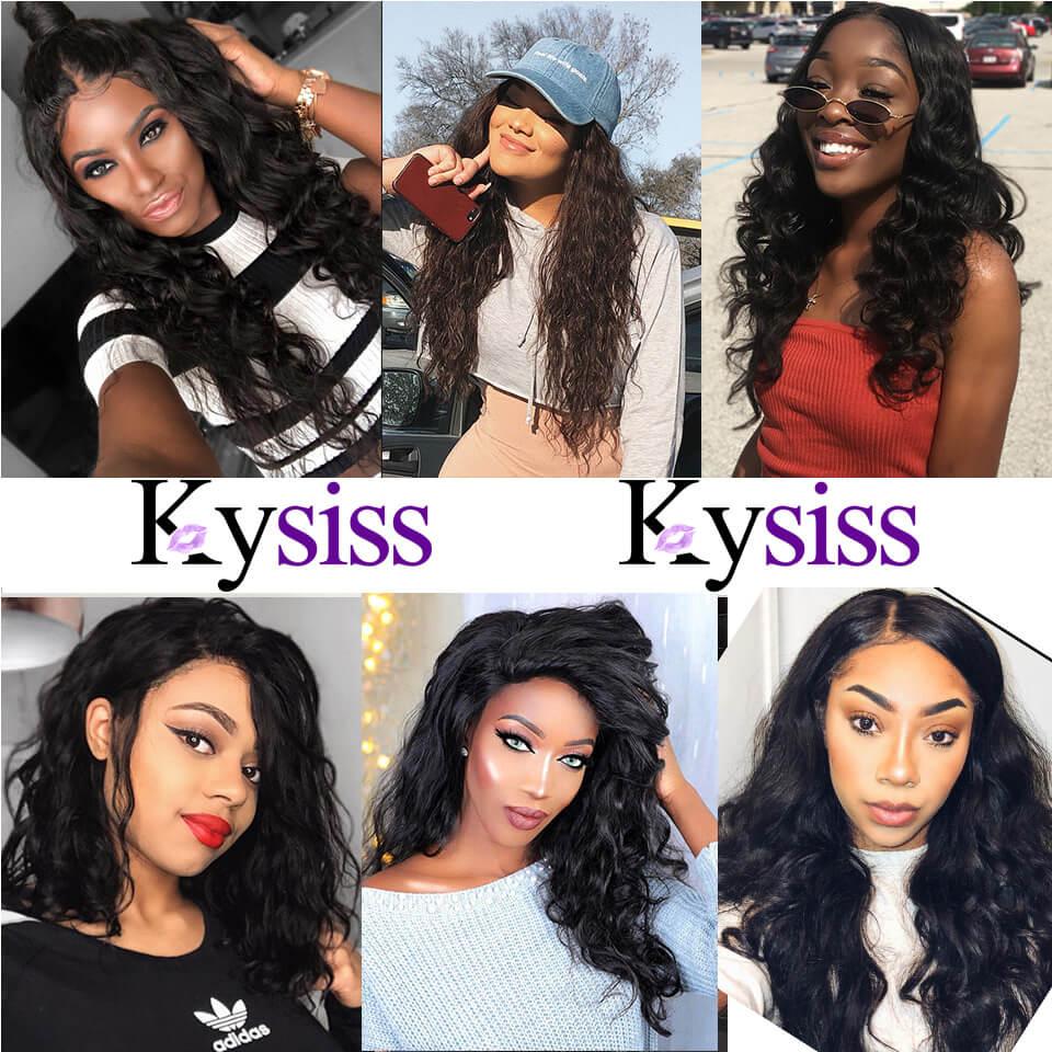 Good Natural weave 4 Bundles Virgin Hair With Closure Kysiss Series