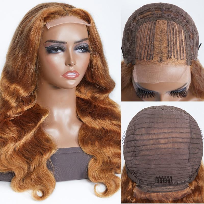 Brand Day Sale Honey Blonde Body Wave 150% Density Lace Part Human Hair Wigs For Black Women