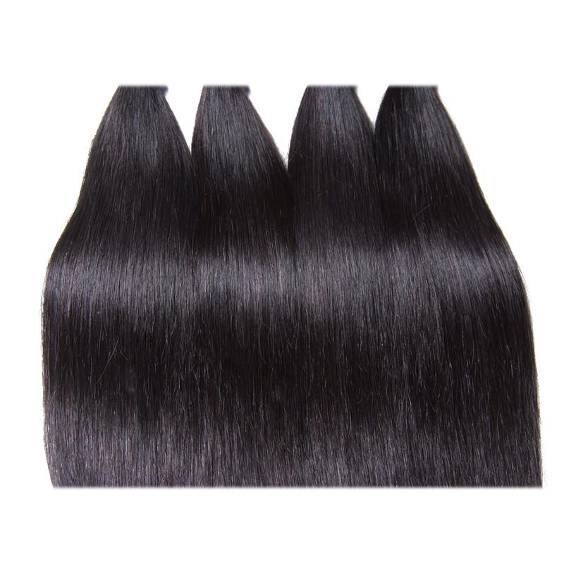 Virgin+ Brazilian Straight Hair 4 Bundles Virgin Human Hair Weave Kysiss Series