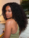 Petaluxe [22''=$89] 7x5 Bye-Bye Slip? Black Fluffy Kinky Coils Texture Wig with Invisi Drawstring