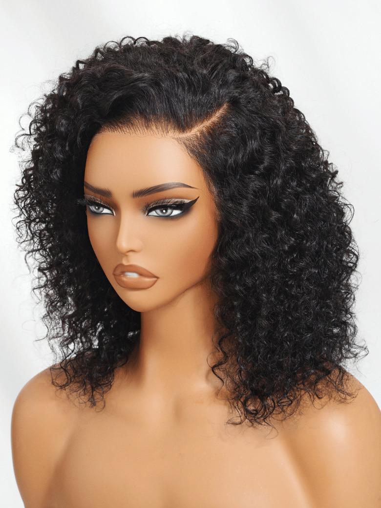 13x4 Pre-Everything? Lace Frontal Black Side Part Jerry Curly Wig