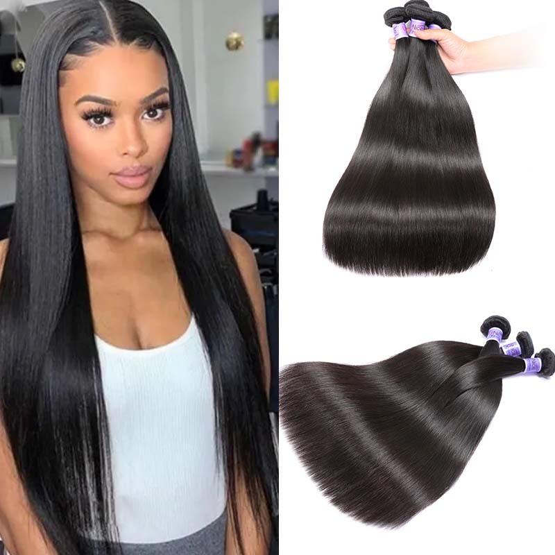 Brazilian Hair 3pcs Virgin+ Straight Human Hair Extension Kysiss Series