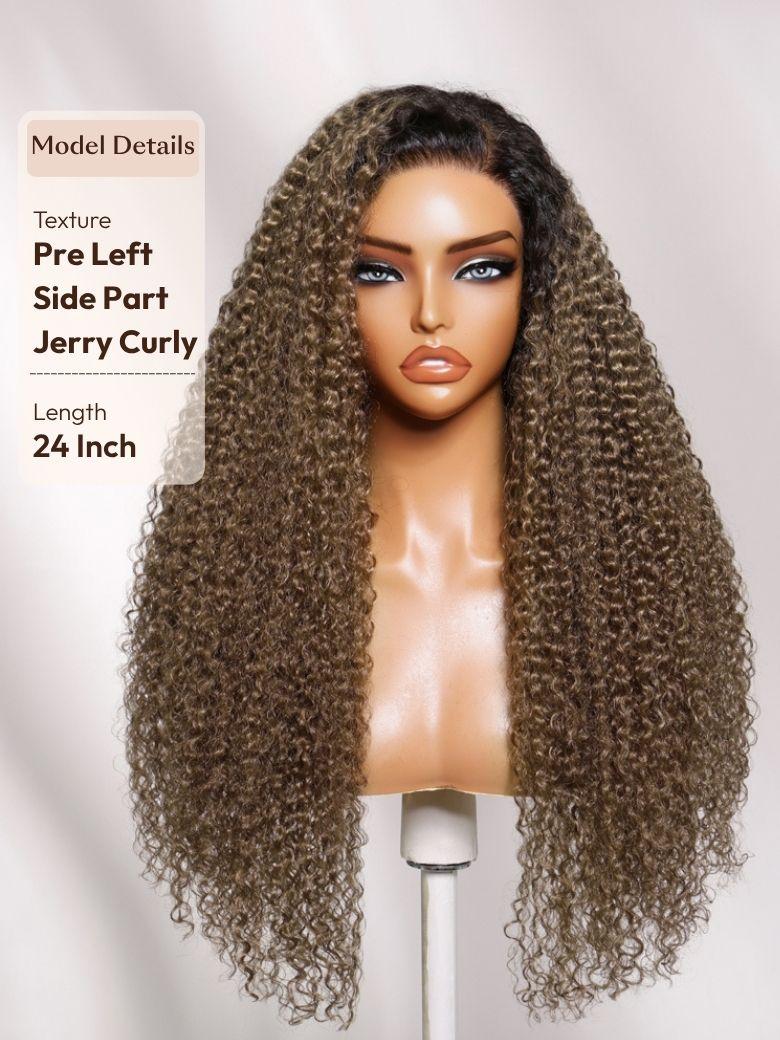 13x4 Lace Front Honey Blonde Highlights Water Wave Pre-Everything Wig With Invisible Knots