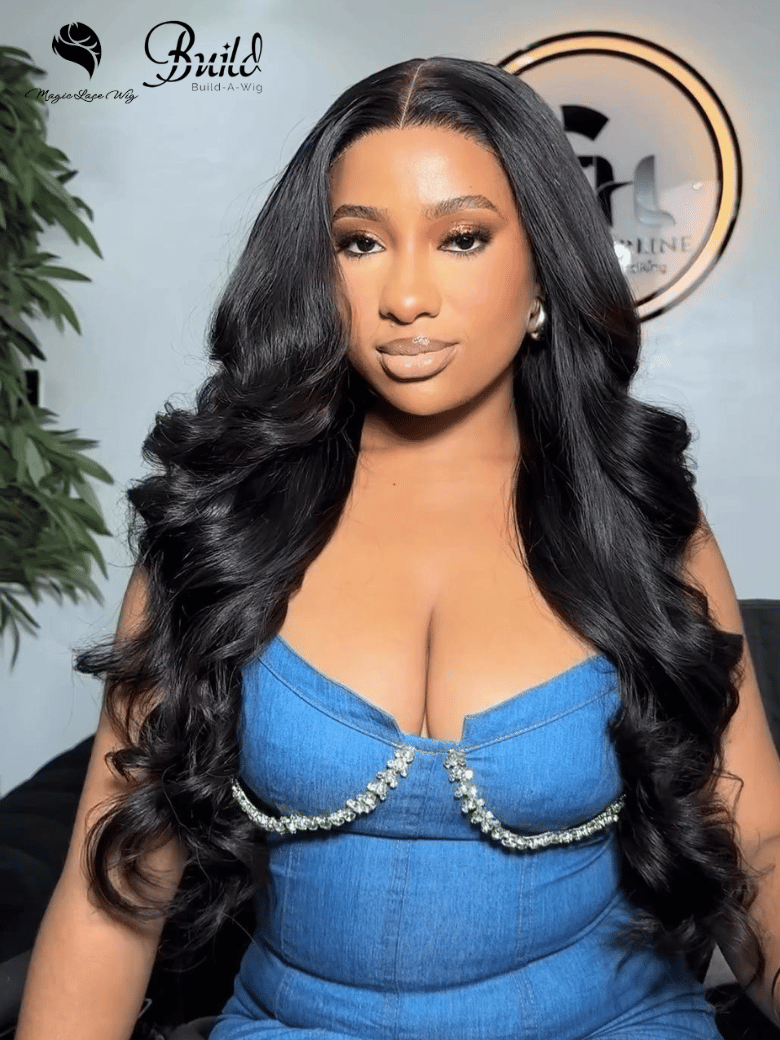 Magic Lace Game Changer Wig Natural Black Body Wave With Optional 7x5 Replaceable Lace Closure