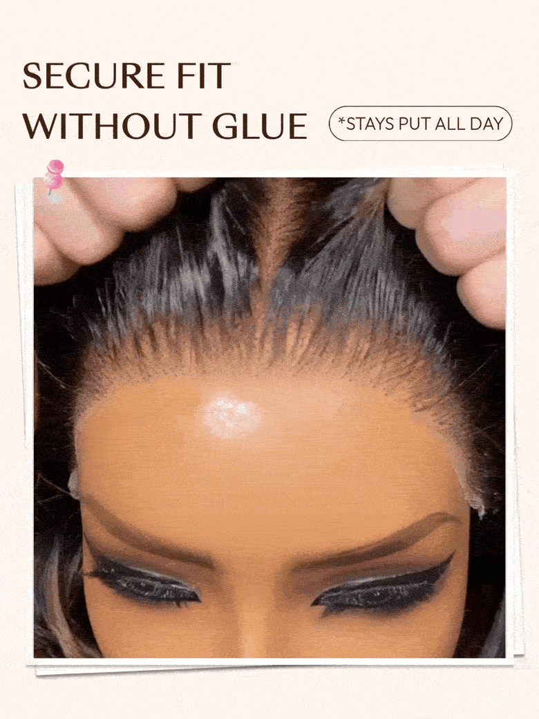 7x5 Bye Bye Slip? Lace Black with Golden Brown Highlights Body Wave Wig with Invisi Drawstring 150% Density